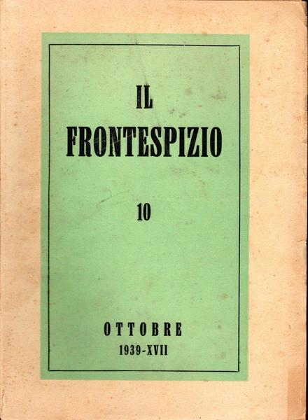 Il Frontespizio n. 10