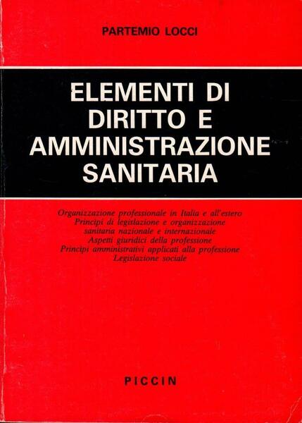 Elementi di diritto e amministrazione sanitaria