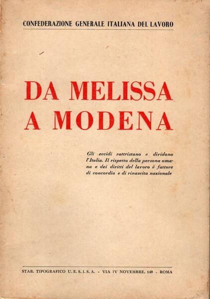 Da Melissa a Modena