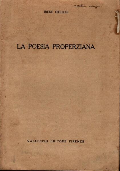 La poesia Propeziana