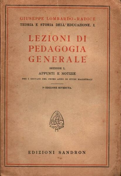 Lezioni di pedagogia generale