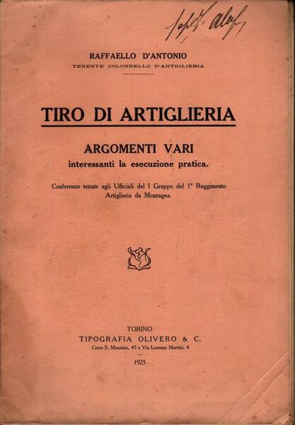 Tiro di artiglieria