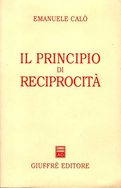 Il principio di reciprocit‡