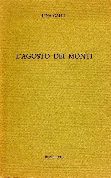 L'agosto dei monti (dedica dell'autrice)