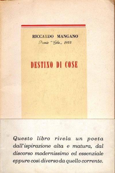 Destino di cose (dedica dell'autore)