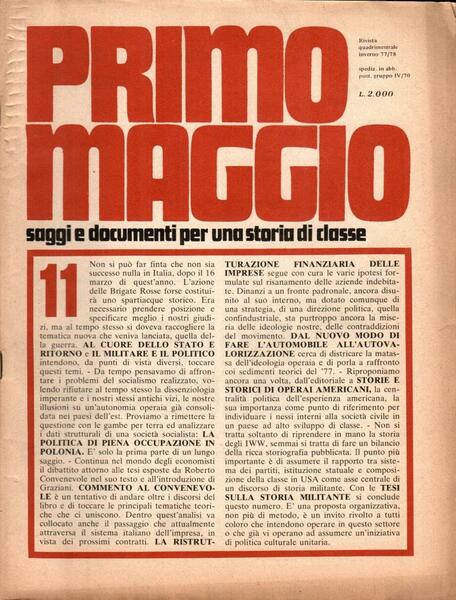 Primo Maggio n. 11