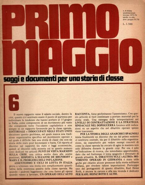 Primo Maggio n. 6