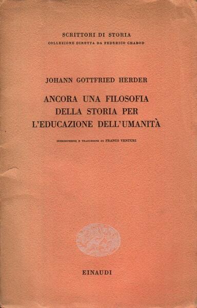 Ancora una filosofia della storia per l'educazione dell'umanità