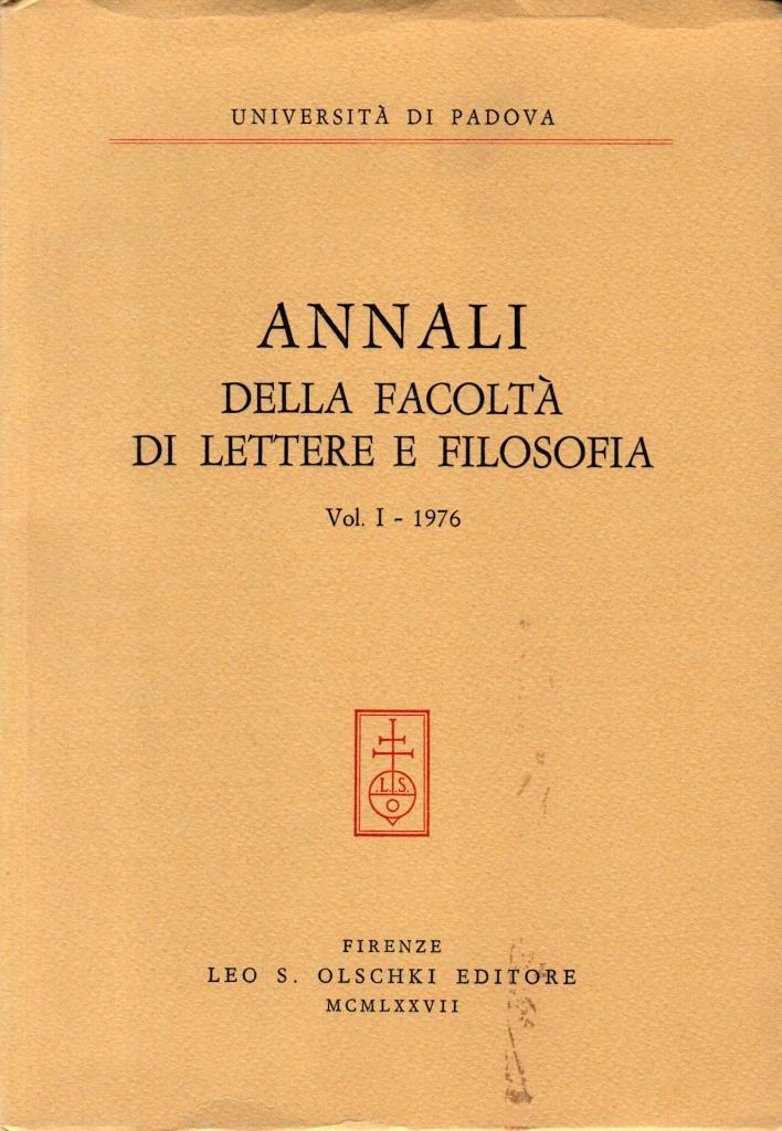 Annali della facolt‡ di lettere e filosofia