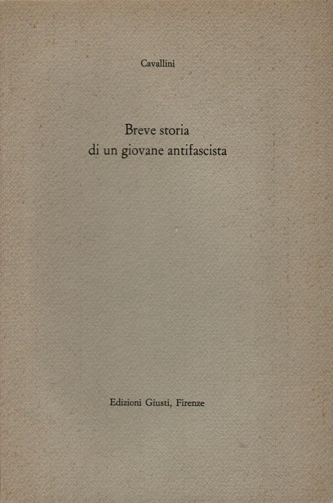 Breve storia di un giovane antifascista