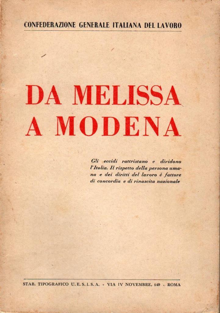 Da Melissa a Modena