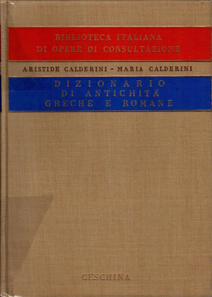 Dizionario di antichit‡ greche e romane