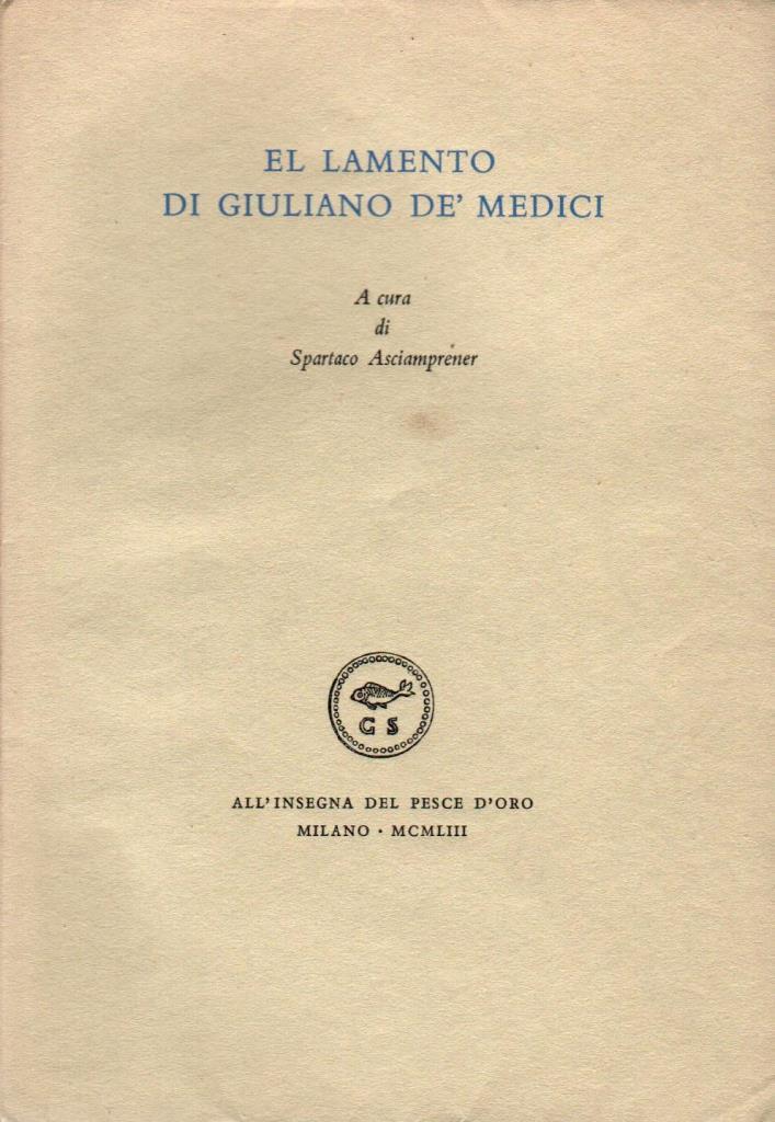 El lamento di Giuliano de' Medici