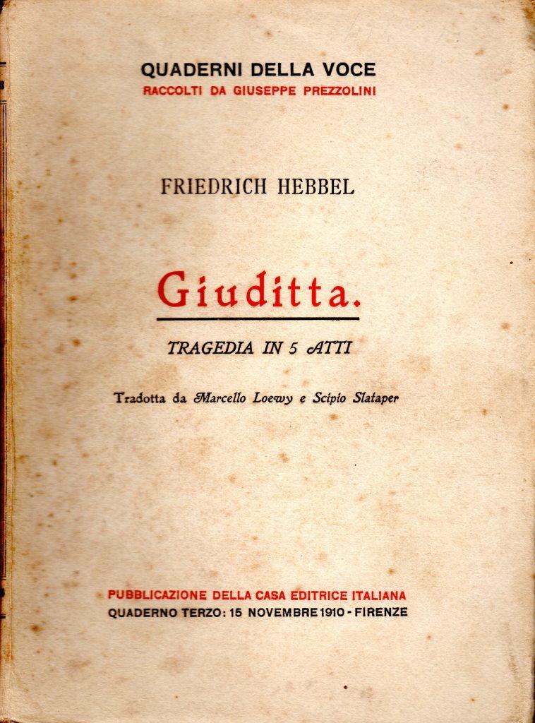 Giuditta. Tragedia in 5 atti