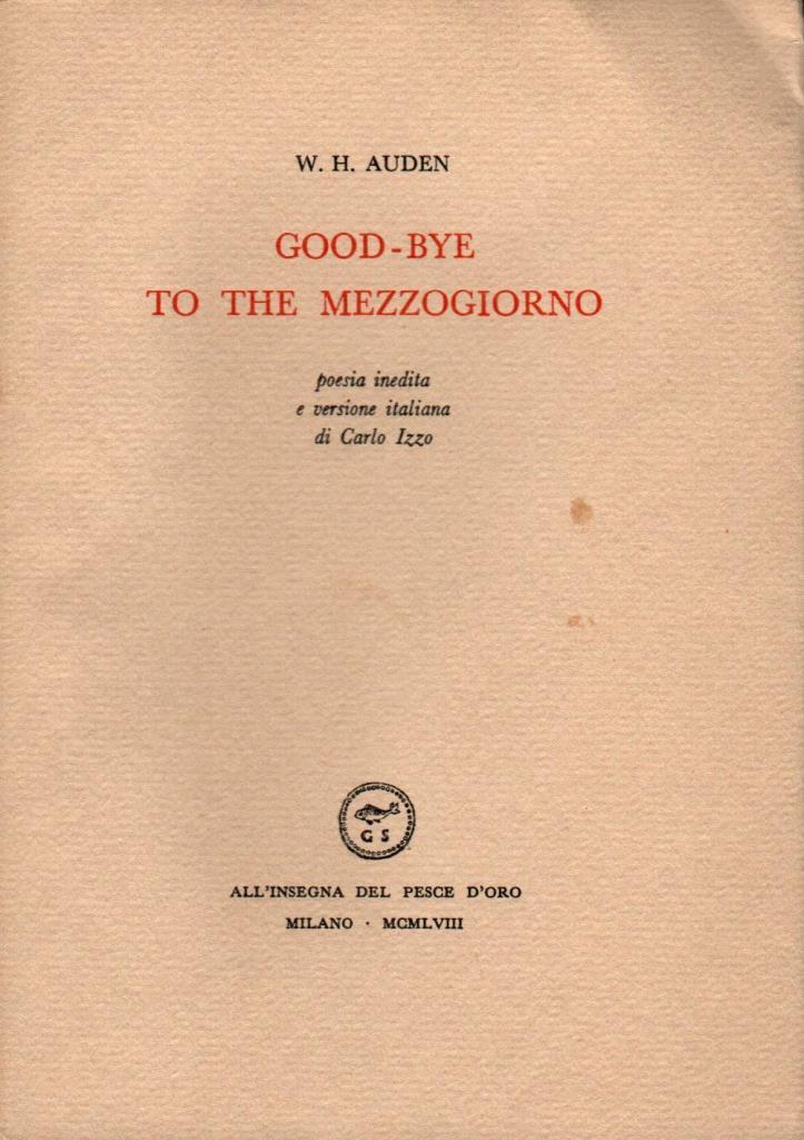 Good.bye to the mezzogiorno