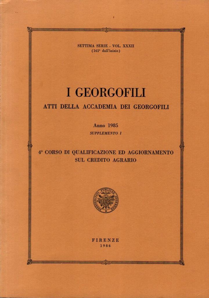 I Georgofili. Atti della accademia dei Georgofili