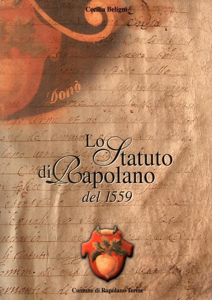 Il Statuto di rapolano del 1559 (dedica)