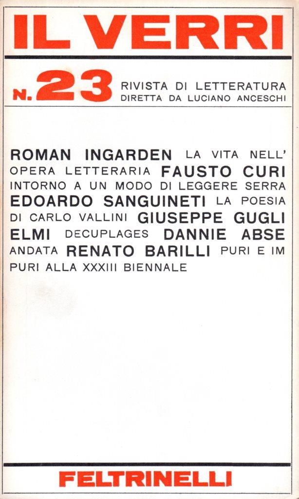 Il Verri n. 23