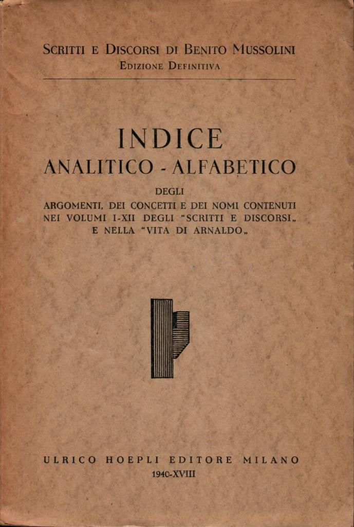 Indice analitico-alfabetico