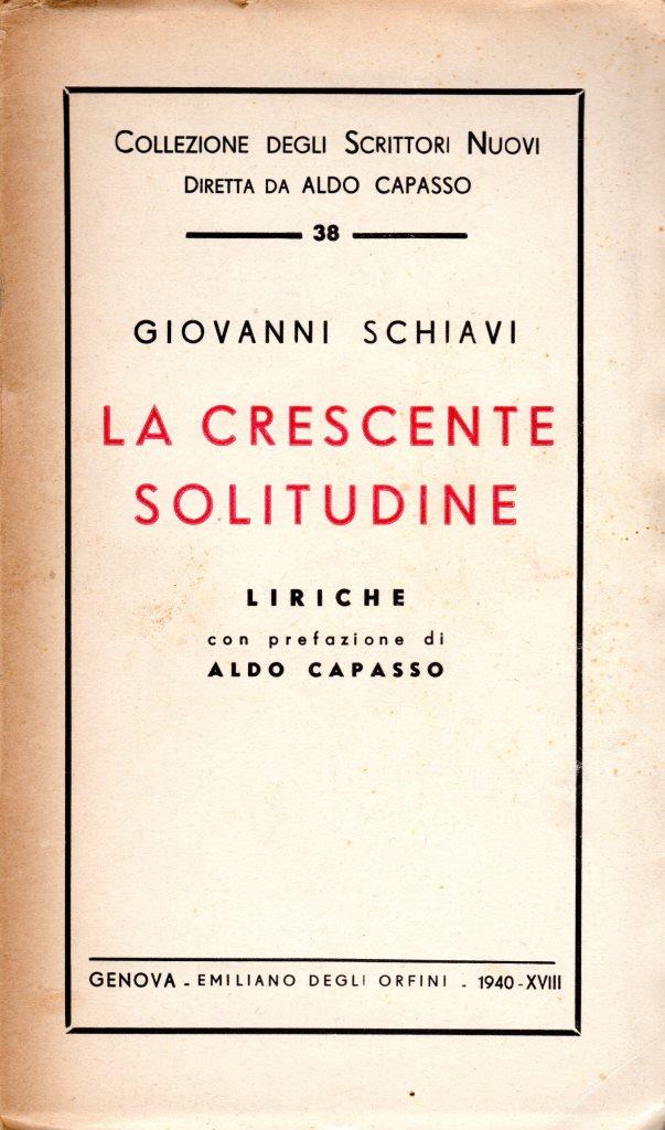 La crescente solitudine (dedica dell'autore a Antonio Pinghelli)