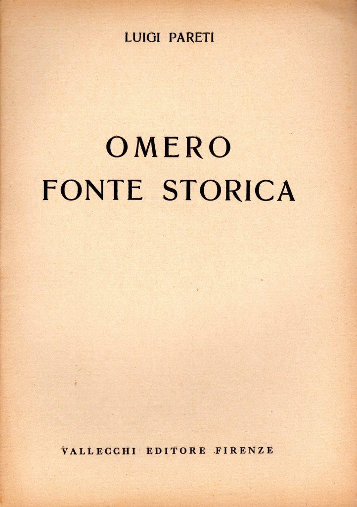 Omero fonte storica