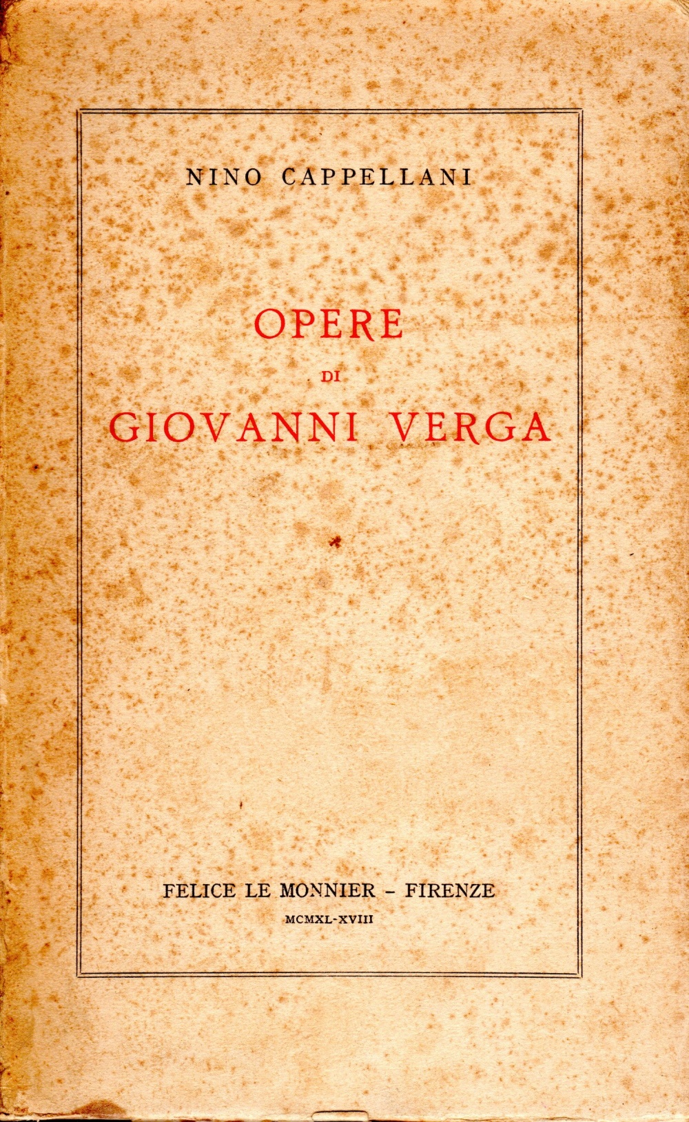 Opere di Giovanni Verga (firma dell'autore)