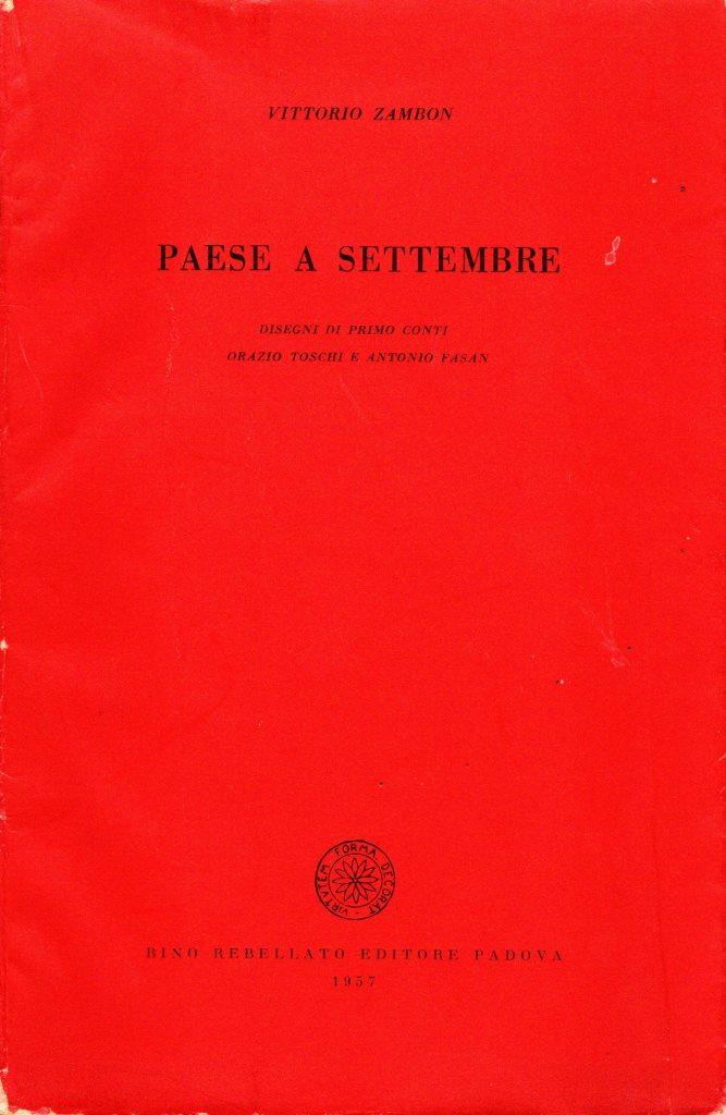 Paese a settembre (dedica dell'autore)