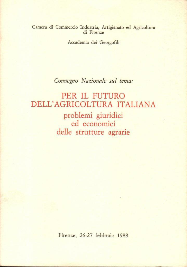 Per il futuro dell'agricoltura italiana