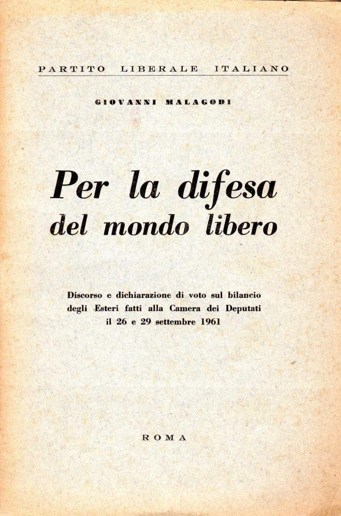 Per la difesa del mondo libero