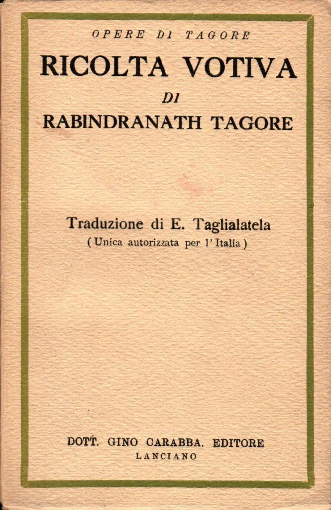 Ricolta votiva di Rabindranath Tagore