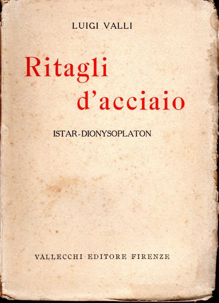 Ritagli d'acciaio. Istar-dionysoplaton (dedica dell'autore)