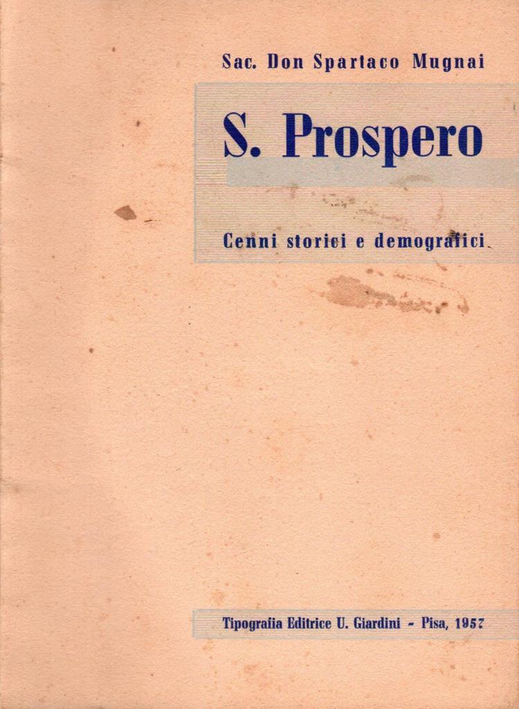 S. Prospero. Cenni storici e demografici