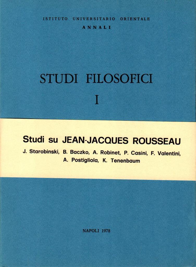 Studi filosofici I