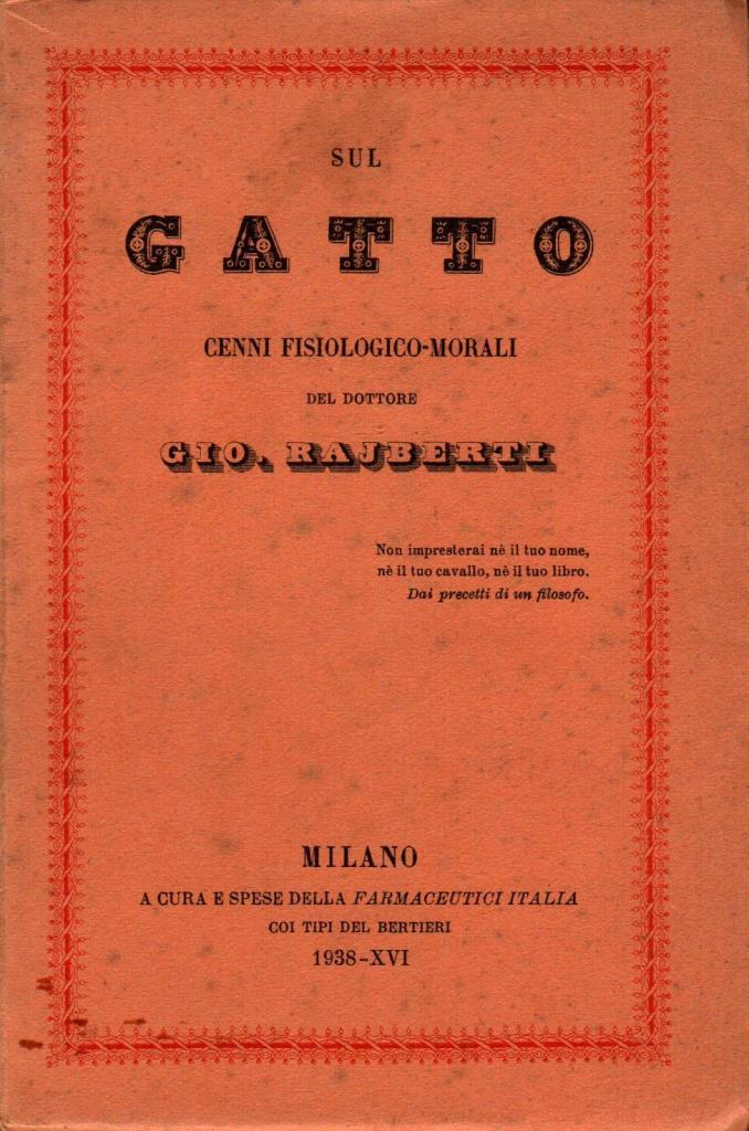 Sul gatto cenni fisiologico-morali