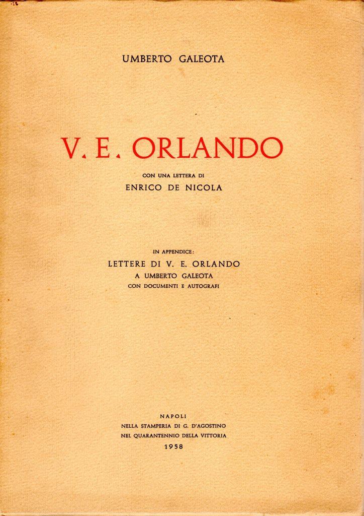 V.E. Orlando (dedica dell'autore)