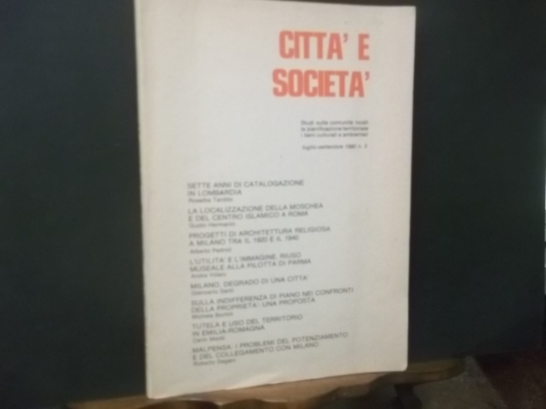 CITTA'E SOCIETA'