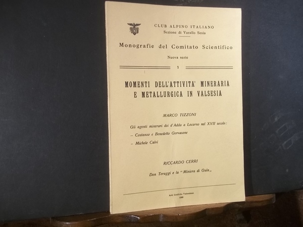 CLUB ALPINO ITALIANO SEZIONE DI VARALLO SESIA MONOGRAFIE DEL COMITATO …