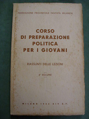 CORSO DI PREPARAZIONE POLITICA PER GIOVANI