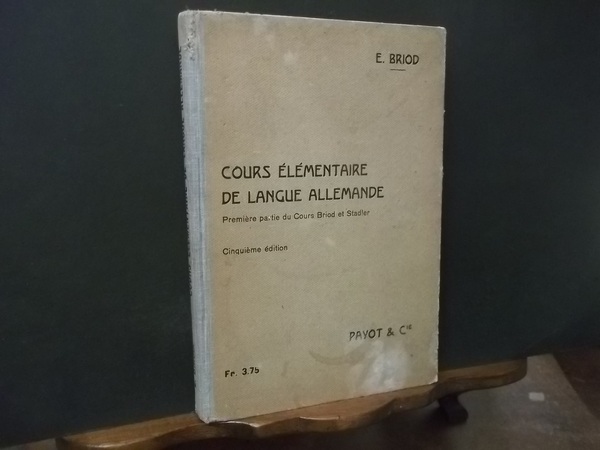 COURS ELEMENTAIRE DE LANGUE ALLEMANDE