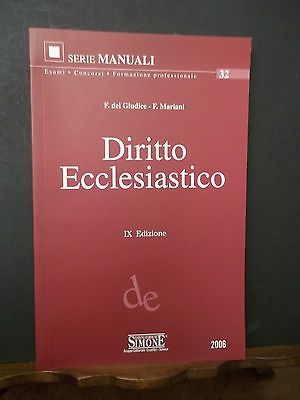 DIRITTO ECLESIASTICO-DEL GIUDICE -MARIANI -SERIE MANUALI SIMONE ED. 2006