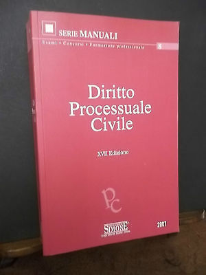DIRITTO PROCESSUALE CIVILE ED.GIURIDICHE SIMONE 2007-XVII SERIE MANUALI -8