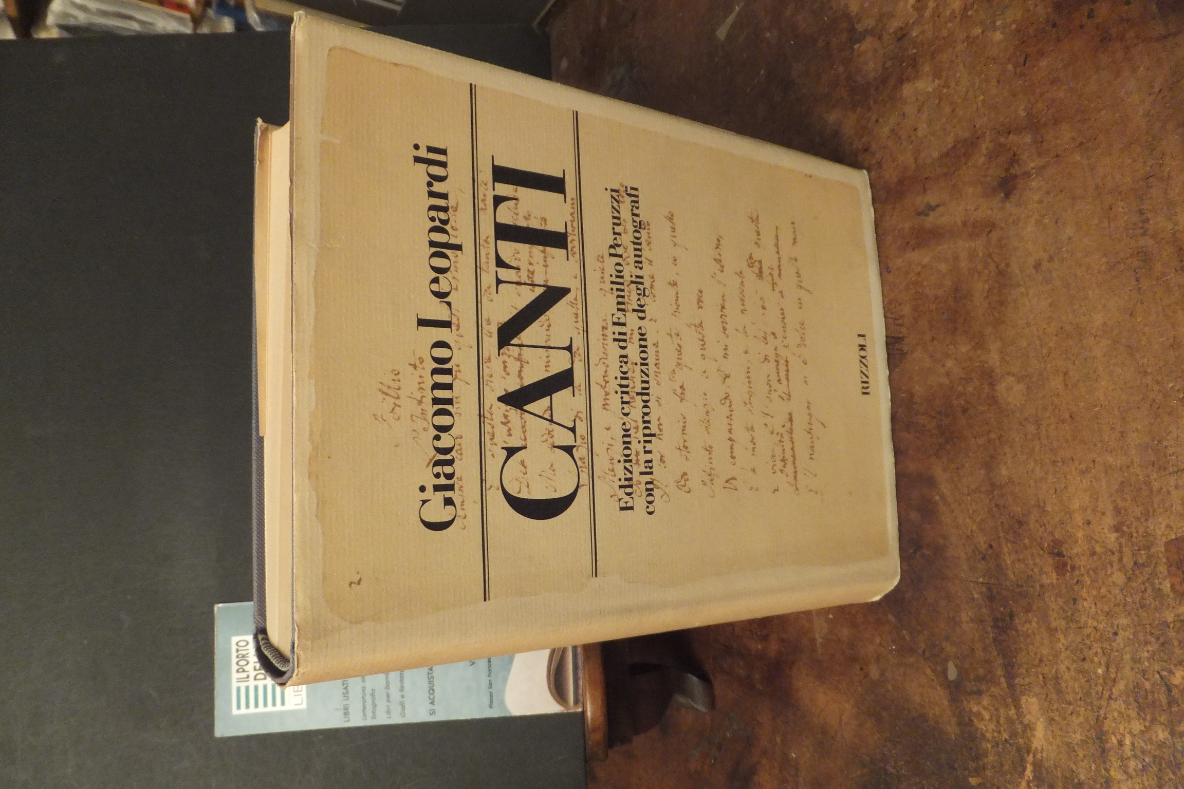 GIACOMO LEOPARDI CANTI EDIZIONE CRITICA DI E. PERUZZI CIN LA …