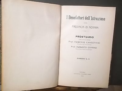 I BENEFATTORI DELL'ISTRUZIONE NELLA PROVINCIA DI NOVARA