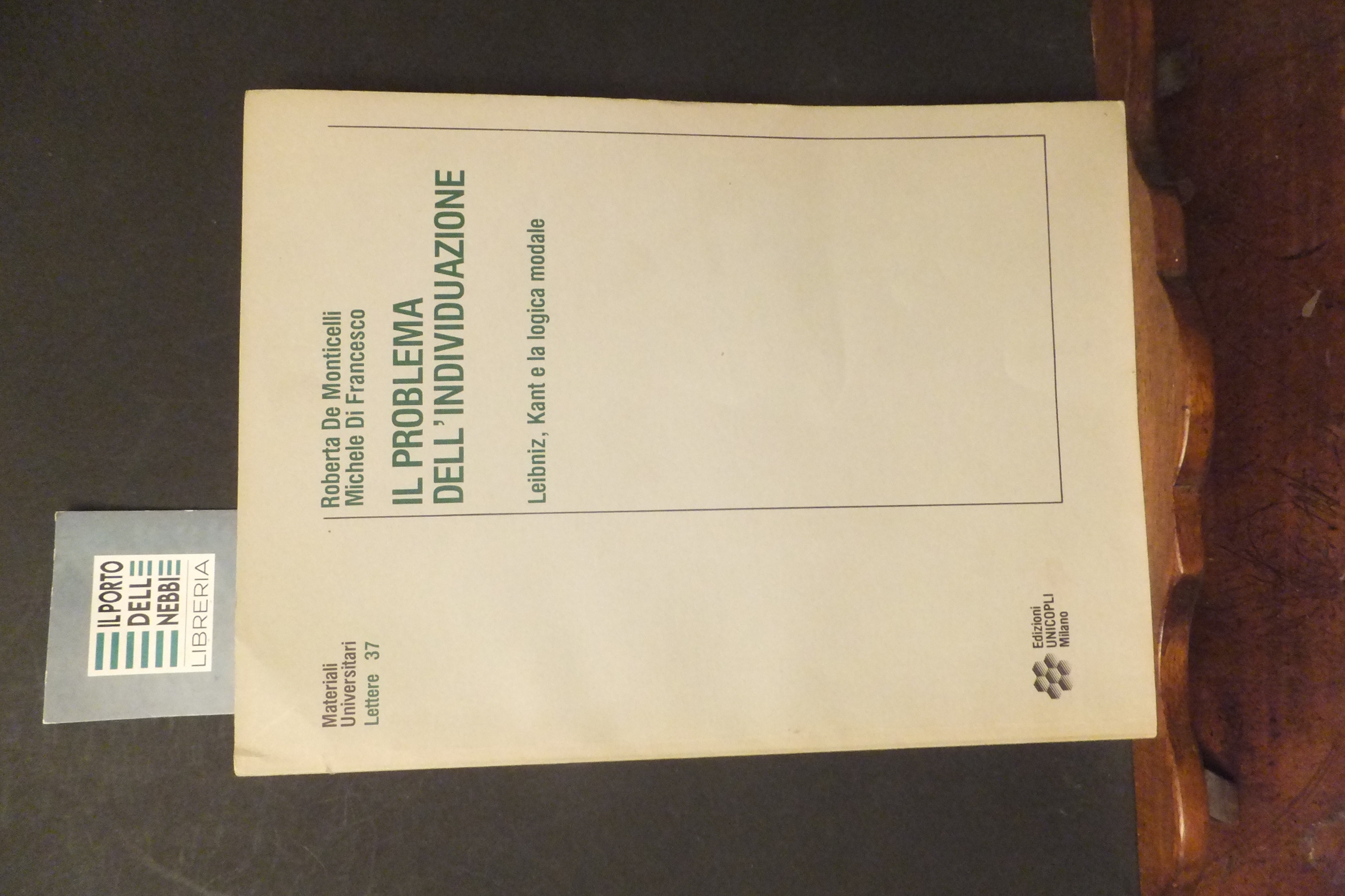 IL PROBLEMA DELL'INDIVIDUAZIONE LEIBNIZ KANT E LA LOGICA MODALE
