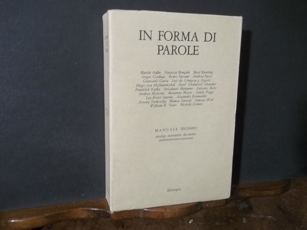 IN FORMA DI PAROLE MANUALE SECONDO