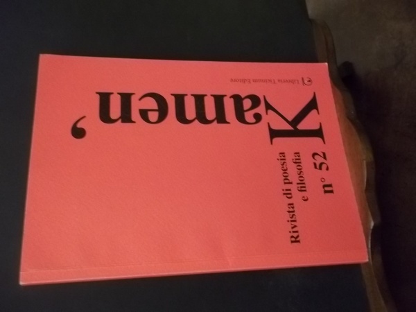 KAMEN RIVISTA DI POESIA E FILOSOFIA - ANNO XXVII - …