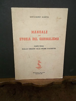 MANUALE DI STORIA DEL GIORNALISMO PARTE PRIMA