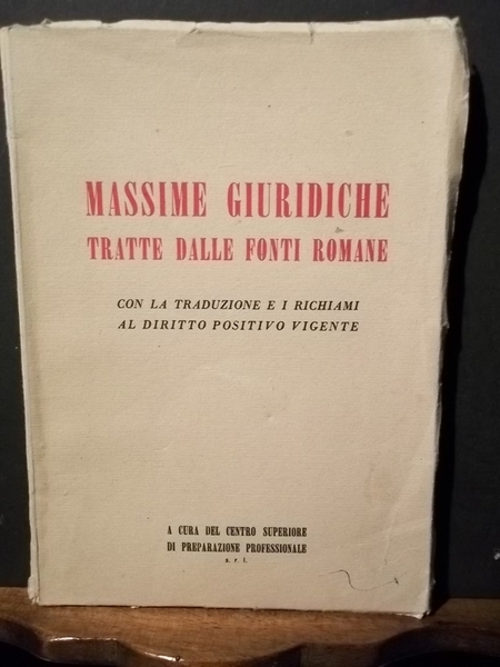 Massime giuridiche tratte dalle fonti romane
