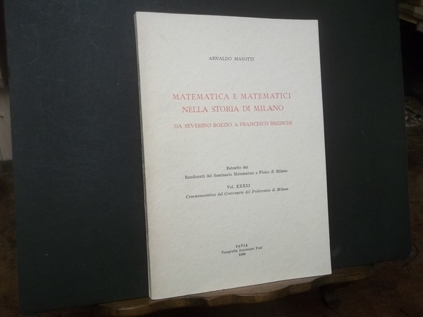 MATEMATICA E MATEMATECI NELLA STORIA DI MILANO