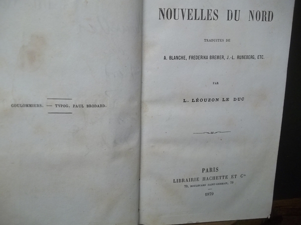 NOUVELLES DU NORD-PAR L.LEOUZON LE DUC PARIS HACHETTEB 1879